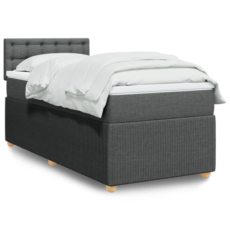 Łóżko kontynentalne WaszeMeble 90x190 cm ciemnoszara WM-3289626 1 szt.