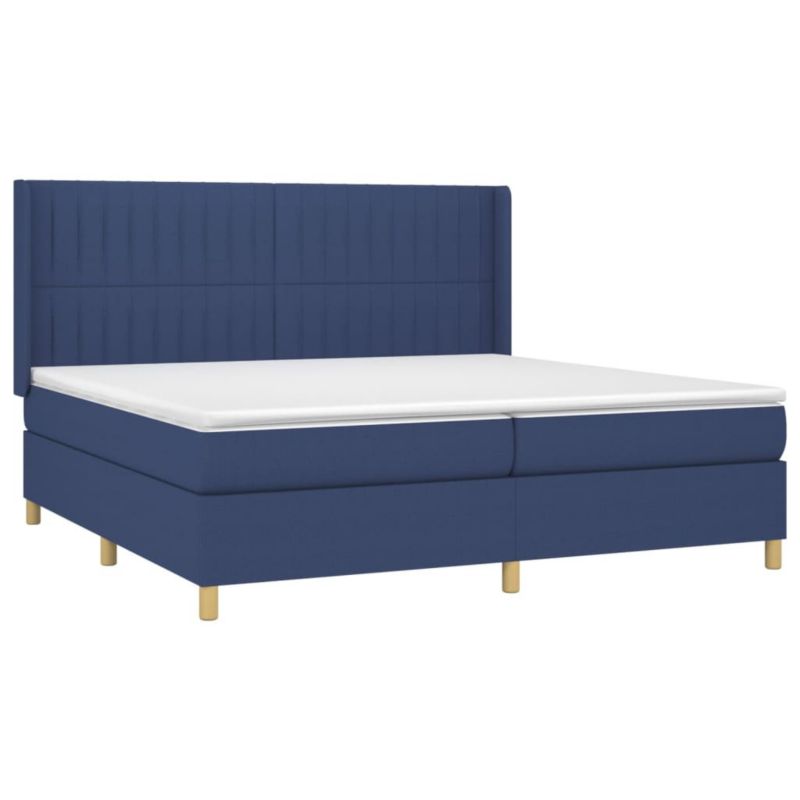 Łóżko kontynentalne WaszeMeble 200x200 cm niebieskie WM-3139067 1 szt.