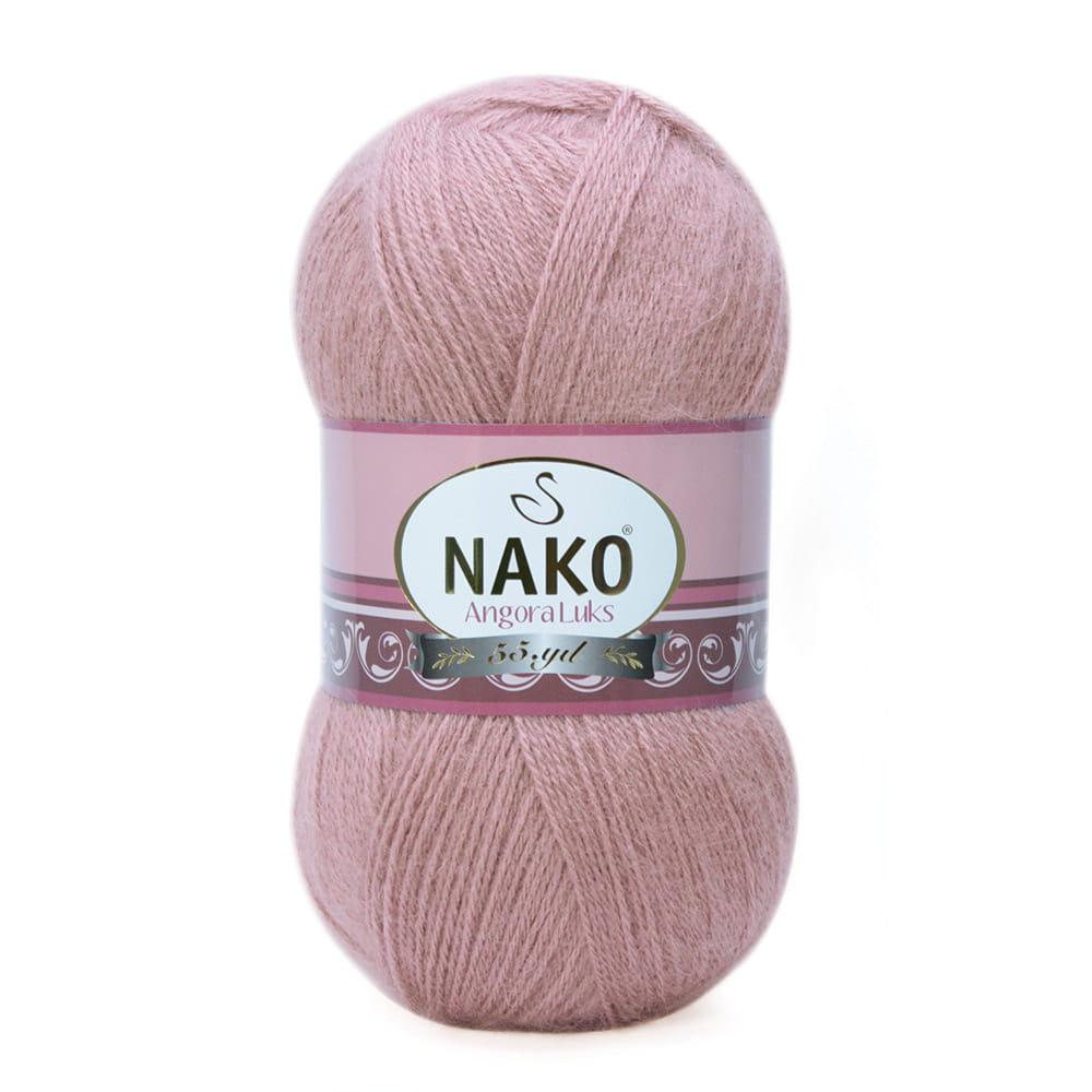 Włóczka NAKO ANGORA LUKS 100g kolor: 10215 brudna lila