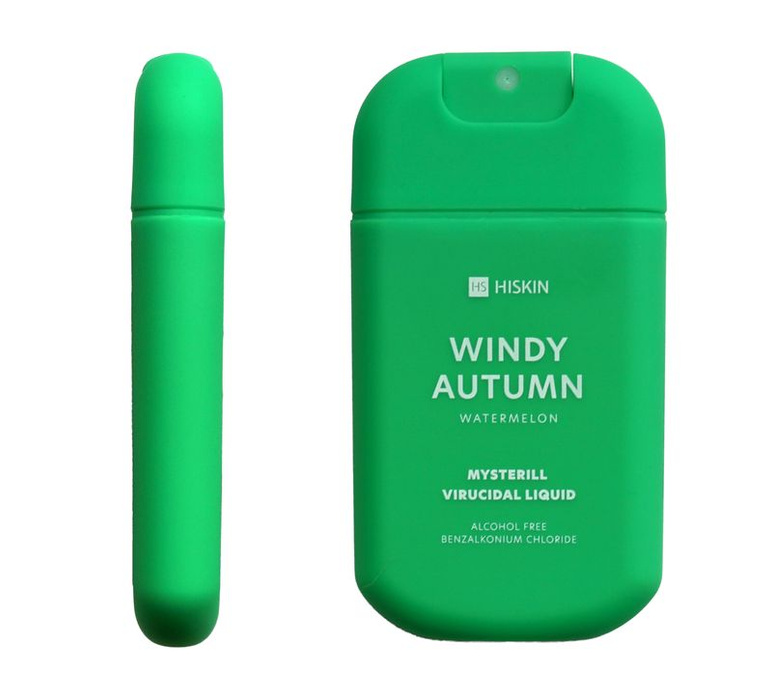 HISKIN ANTIBAC Spray do dezynfekcji rąk Windy autumn watermelon (zielony), 30 ml