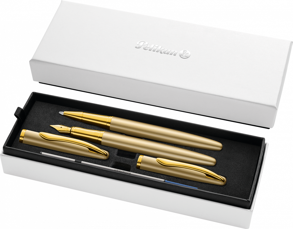 Zestaw Pelikan Jazz Noble Elegance Gold, pióro wieczne + pióro kulkowe