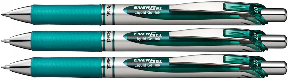3x Pióro kulkowe automatyczne Pentel Energel BL-77, 0.7mm, turkusowy
