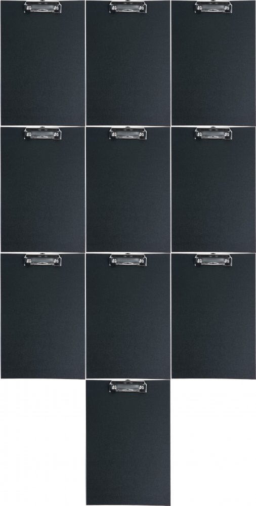 10x Clipboard D.Rect, A4, czarny