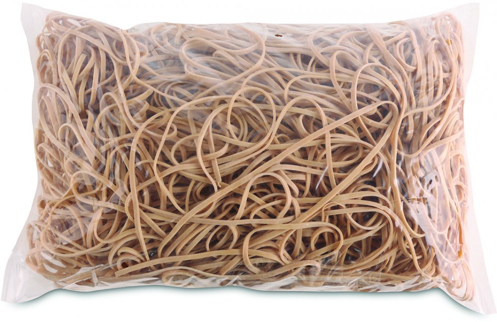 Gumki recepturki Office Products, 130mm, 1kg, naturalny