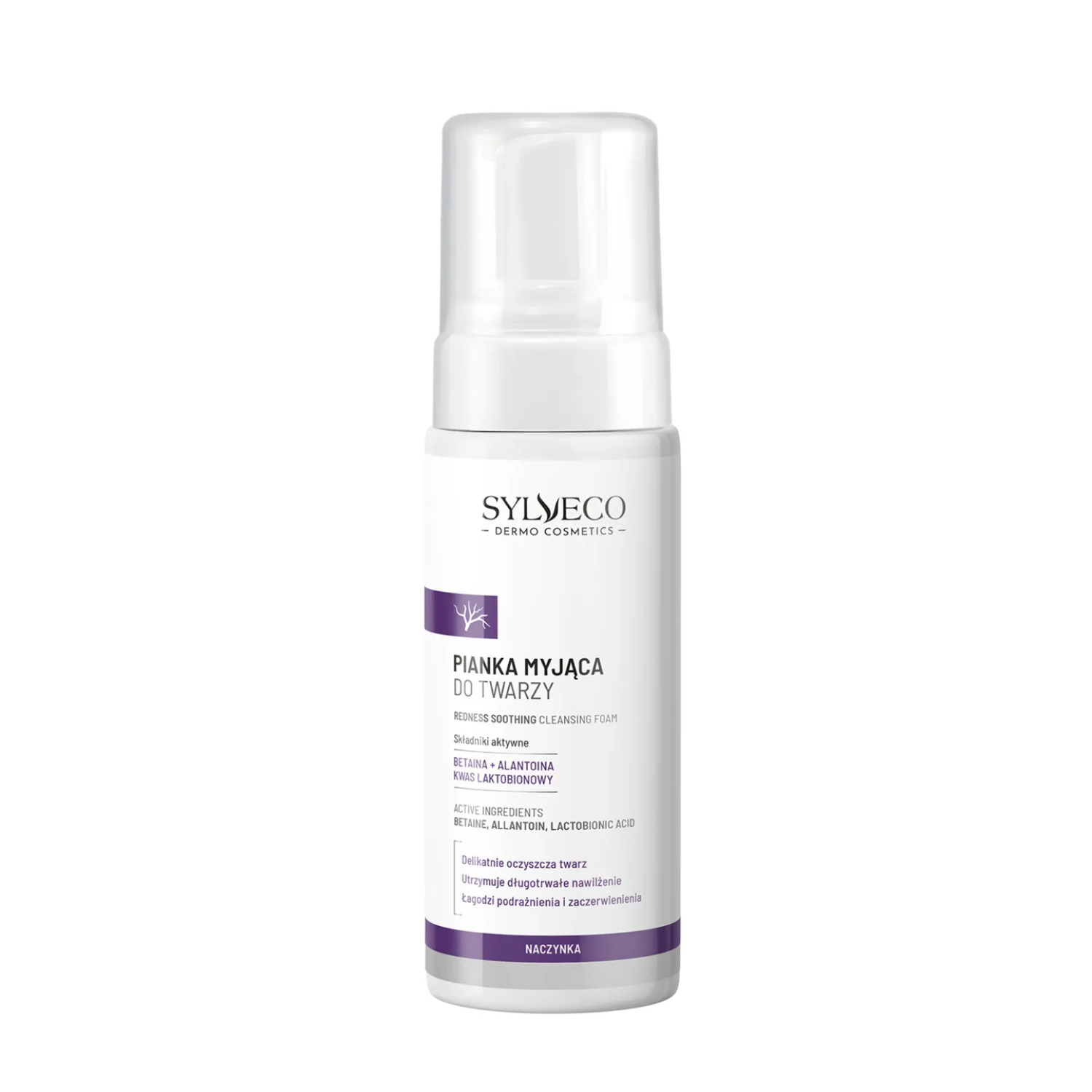 Sylveco dermo, naczynka, pianka myjąca do twarzy, 150 ml
