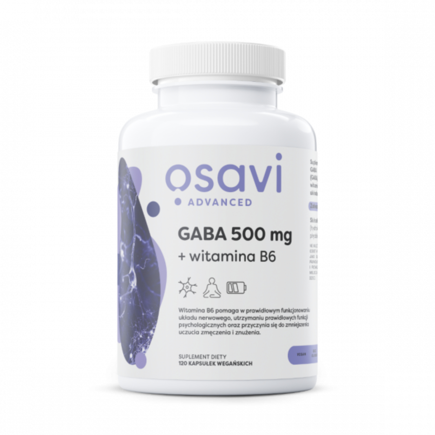 Osavi gaba 500 mg + witamina b6, 120 kapsułek