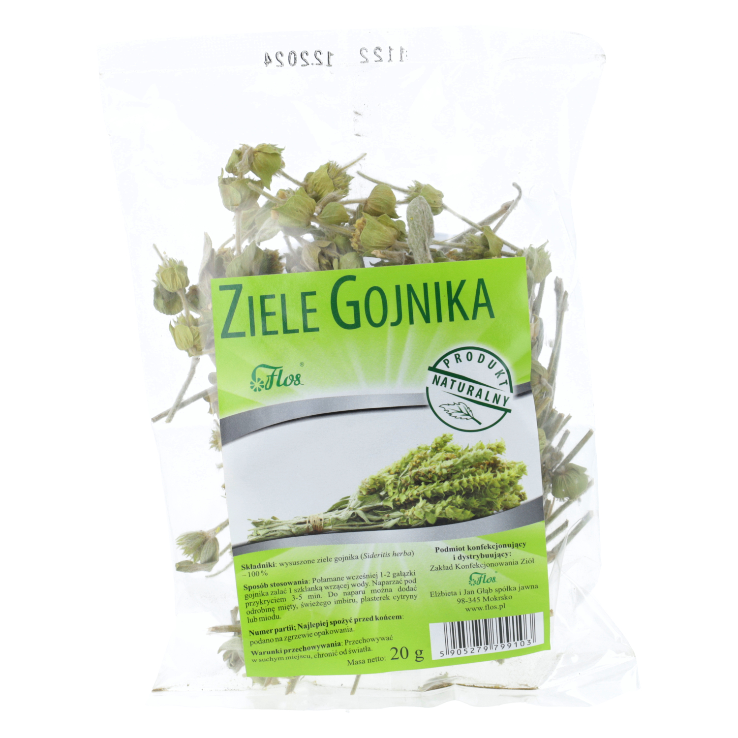 Flos - ziele gojnika, gałązki do zaparzania, 20 g