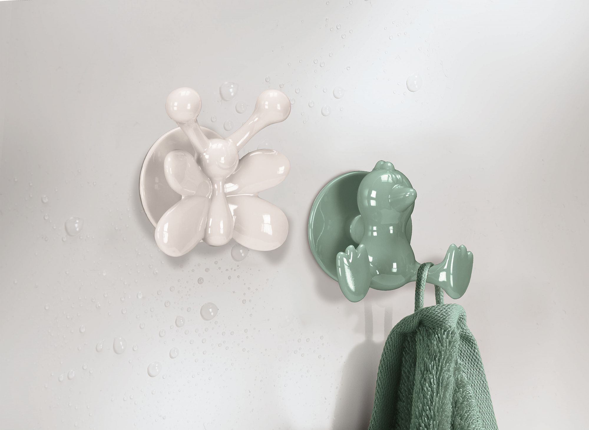 Kleine Wolke Jolly Hooks haczyk na ręcznik podwójny zielony 8052685887