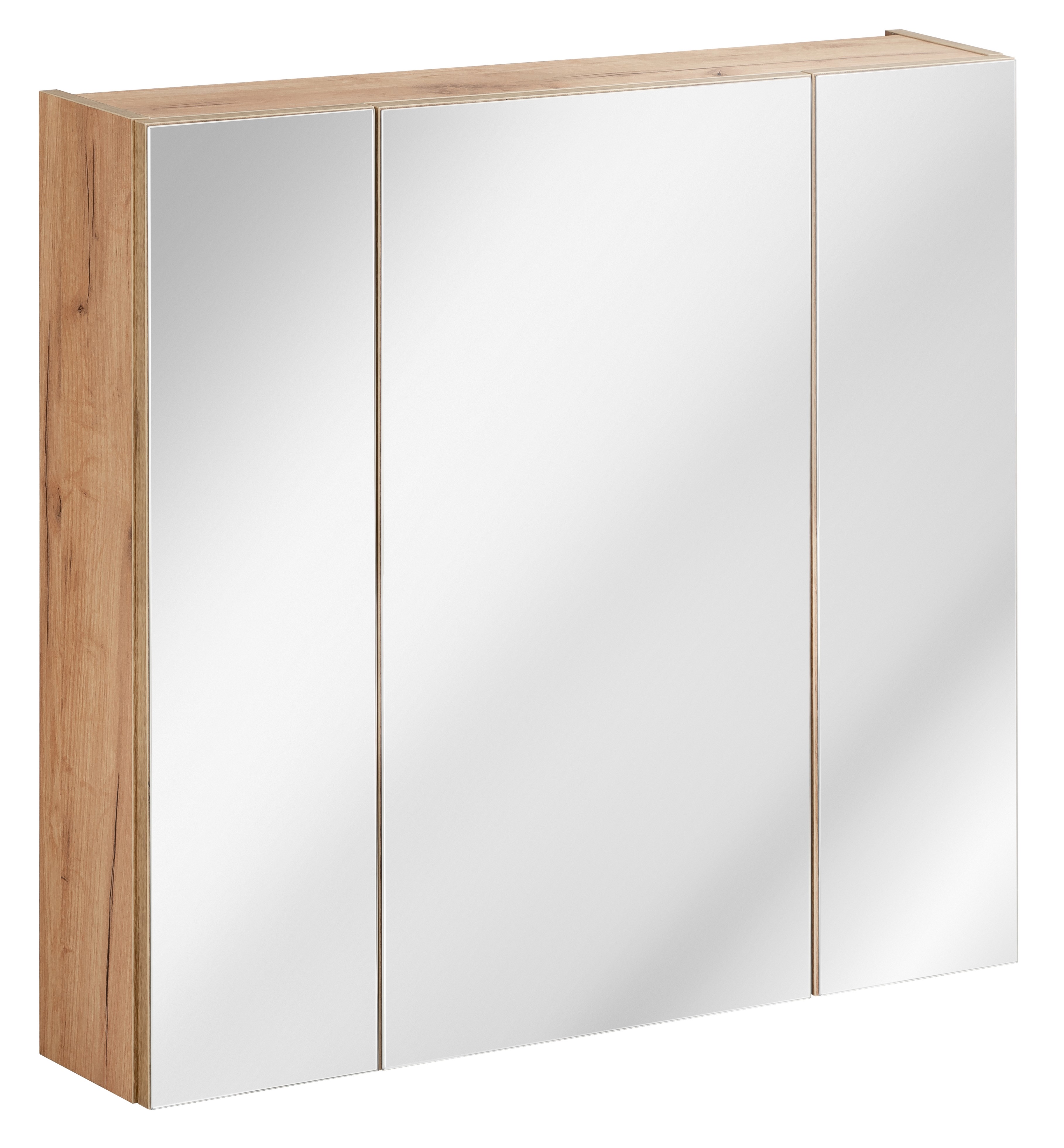 Comad Capri Oak szafka 80x16x75 cm z lustrem biała-dąb CAPRI OAK 843A FSC