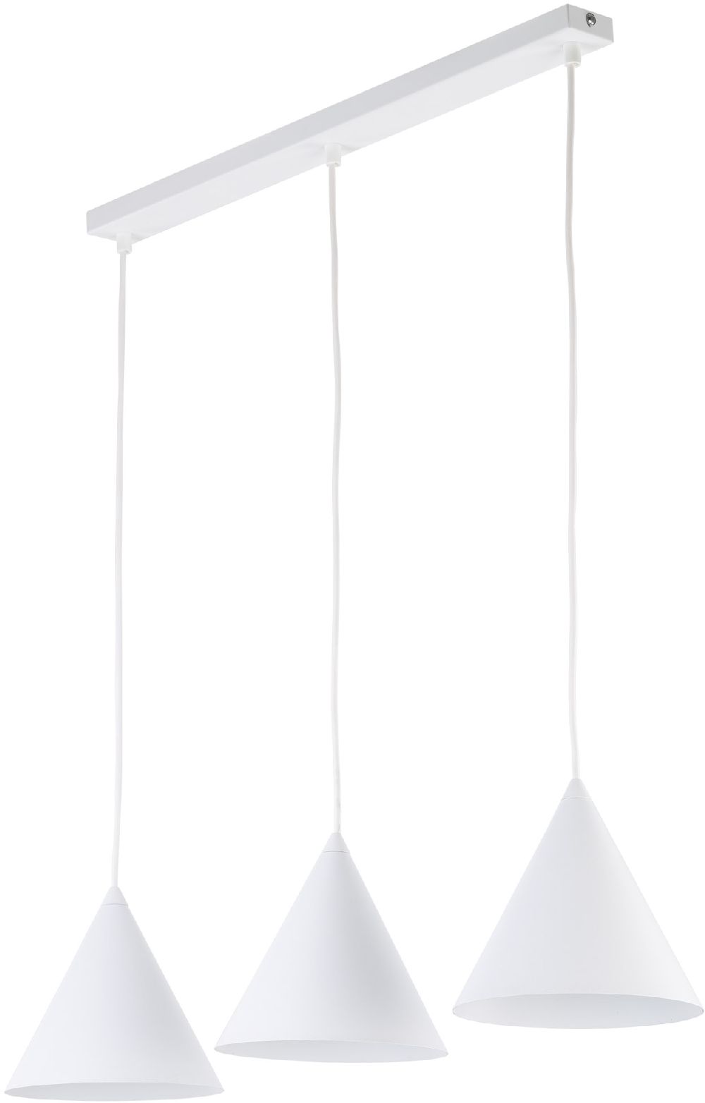 TK Lighting Cono lampa wisząca 3x15 W biała 10011