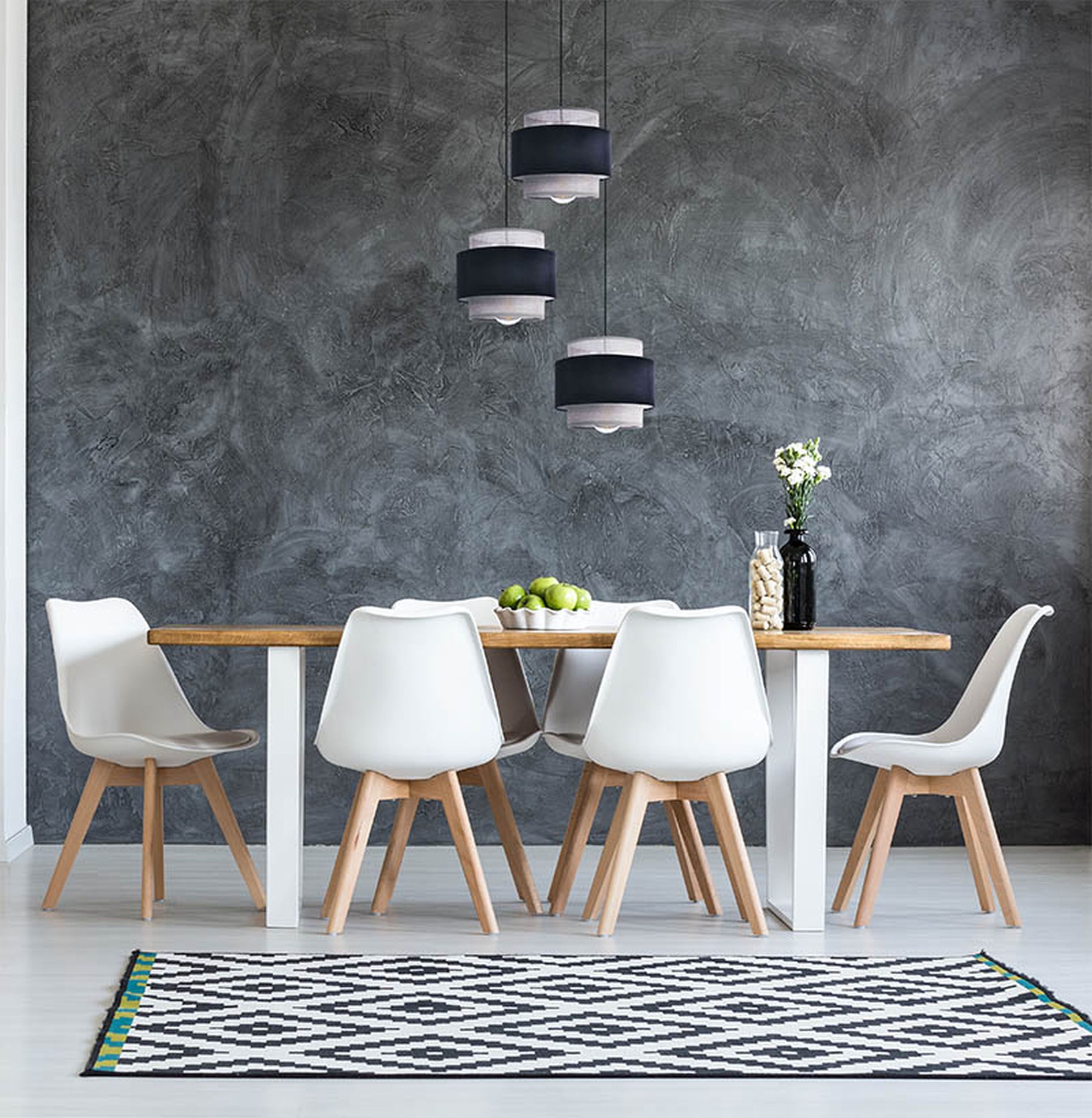 Kaja Etela lampa wisząca 3x40W czarny/szary K-5172