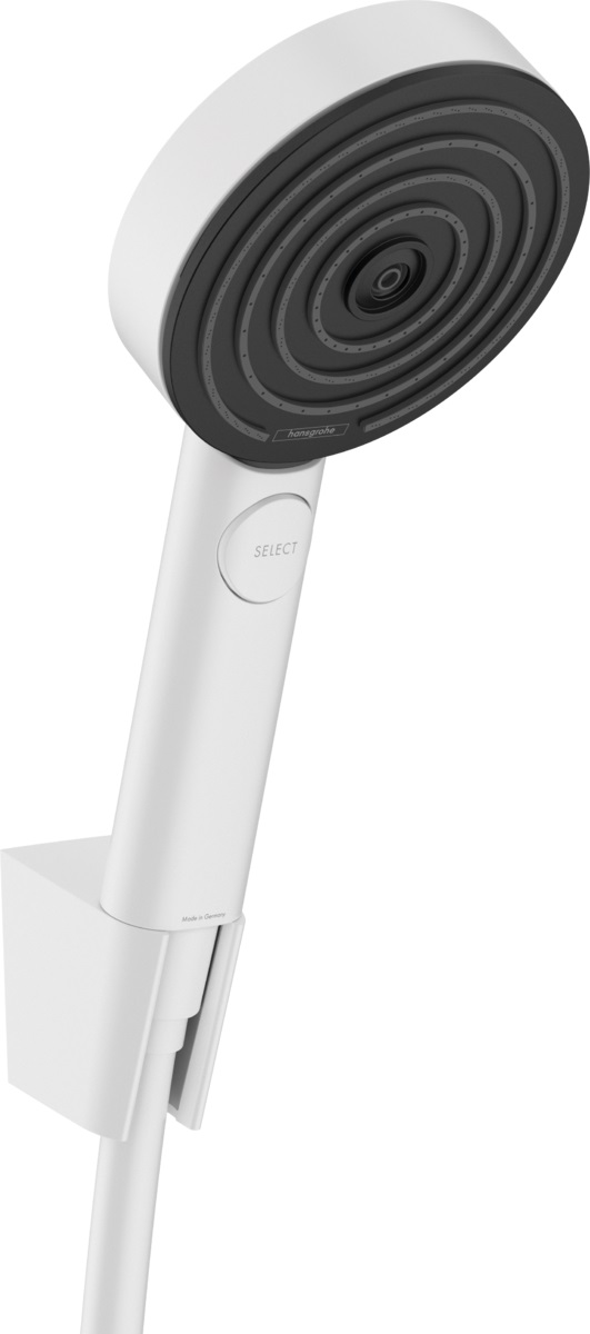 Hansgrohe Pulsify Select zestaw prysznicowy ścienny biały mat 24303700