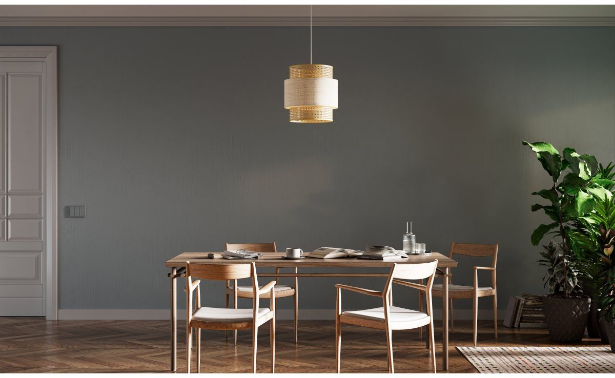 GTV Abra lampa wisząca 1x40 W kremowa OS-ABRA-05-DEC
