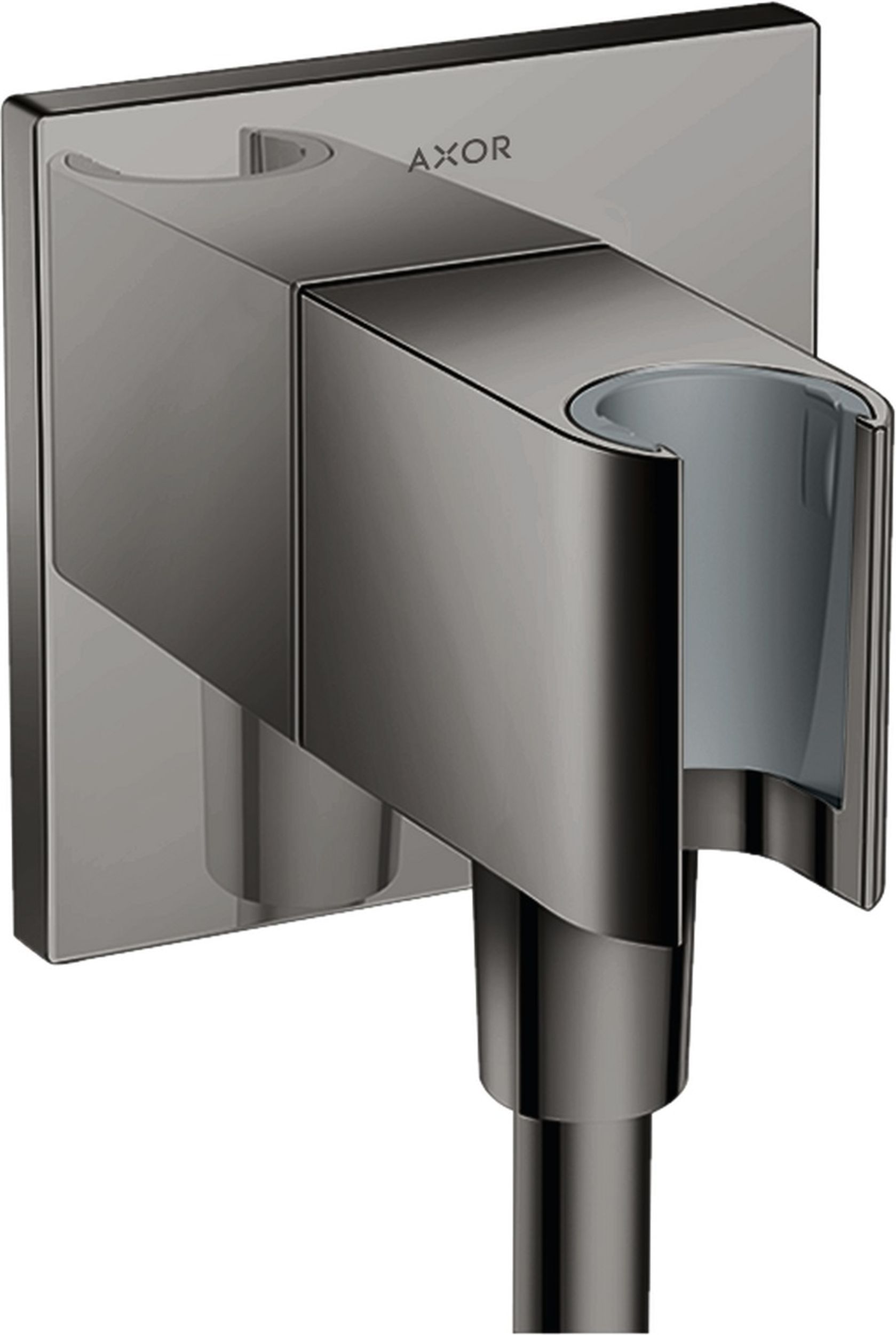 Axor ShowerSolutions przyłącze kątowe z uchwytem czarny chrom polerowany 36734330