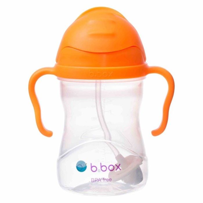 B.Box Bidon ze słomką 240 ml -Pomarańczowy