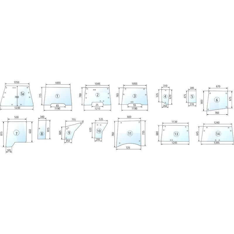 Szyba tylna CASE 440 940 1332383C1