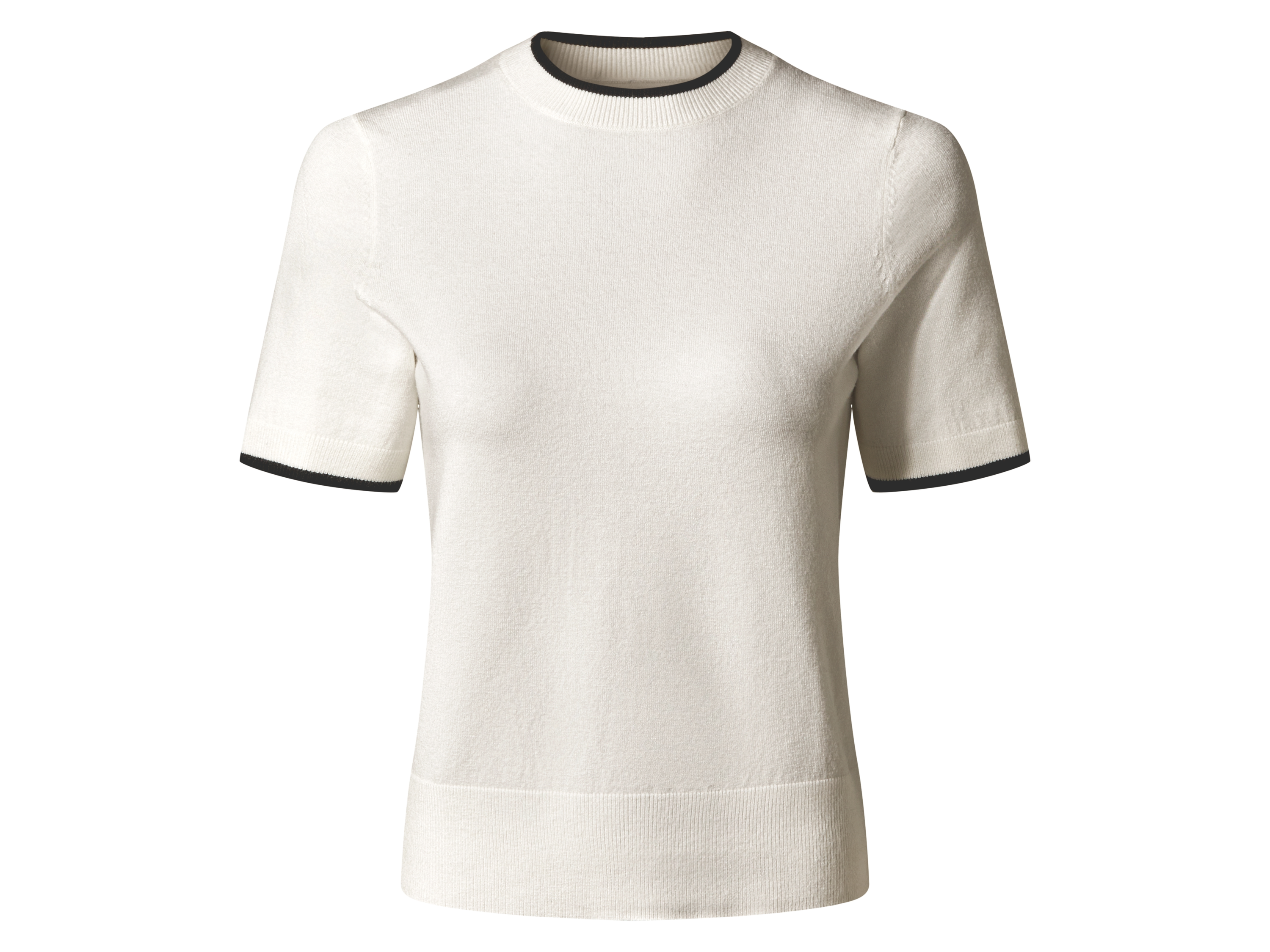 esmara Sweter damski z delikatnej dzianiny, Biały, L(44/46), 3/4 rękawy, Oeko-Tex Standard 100, z włóknami naturalnymi