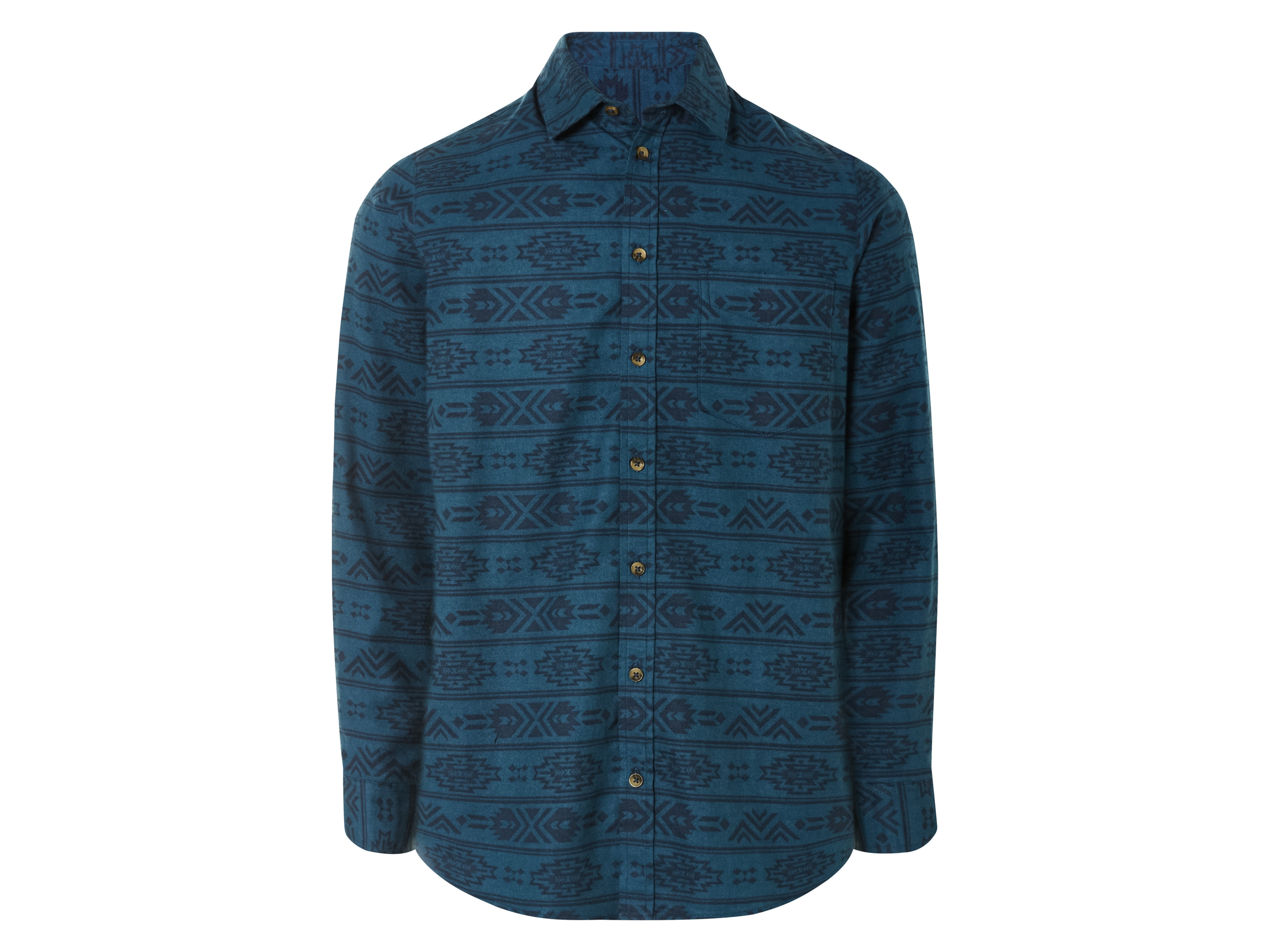 Livergy Flanelowa koszula męska casualowa L 41/42, We wzory/niebieski/navy