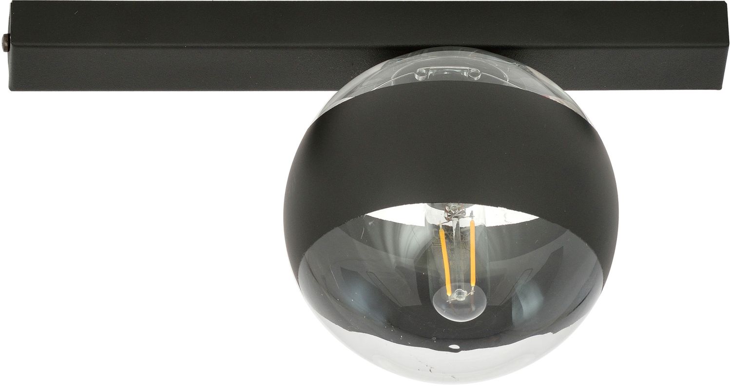 Darmowa Dostawa - Lampa podsufitowa 1x10 W czarna-przezroczysta Emibig Fit Stripe 11231