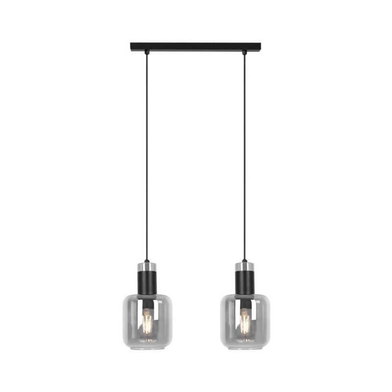 Lampa wisząca Kaja Denis 2366 czarno-grafitowa dekoracyjna 2xE27 x 40W 1 szt.