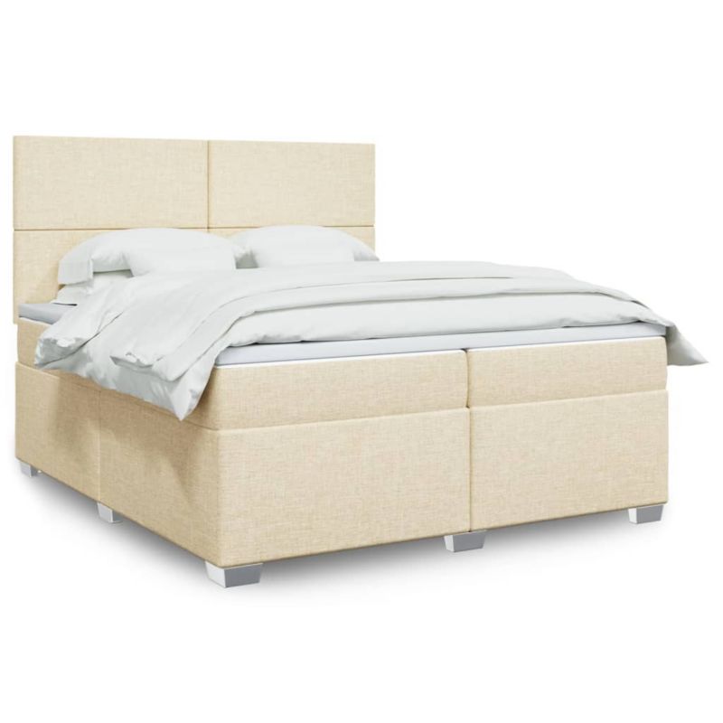 Łóżko kontynentalne WaszeMeble 200x200 cm kremowe WM-3290593 1 szt.