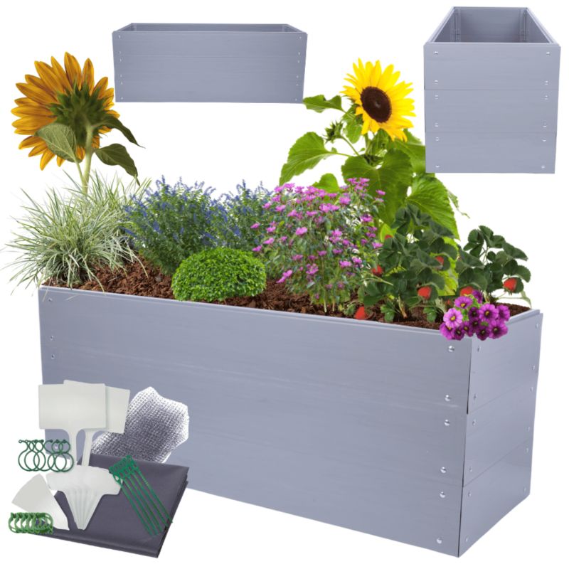 Skrzynia na warzywa MODO24 modułowa plastikowa trwała odporna na warunki atmosferyczne 60x160x80 cm 1 szt.