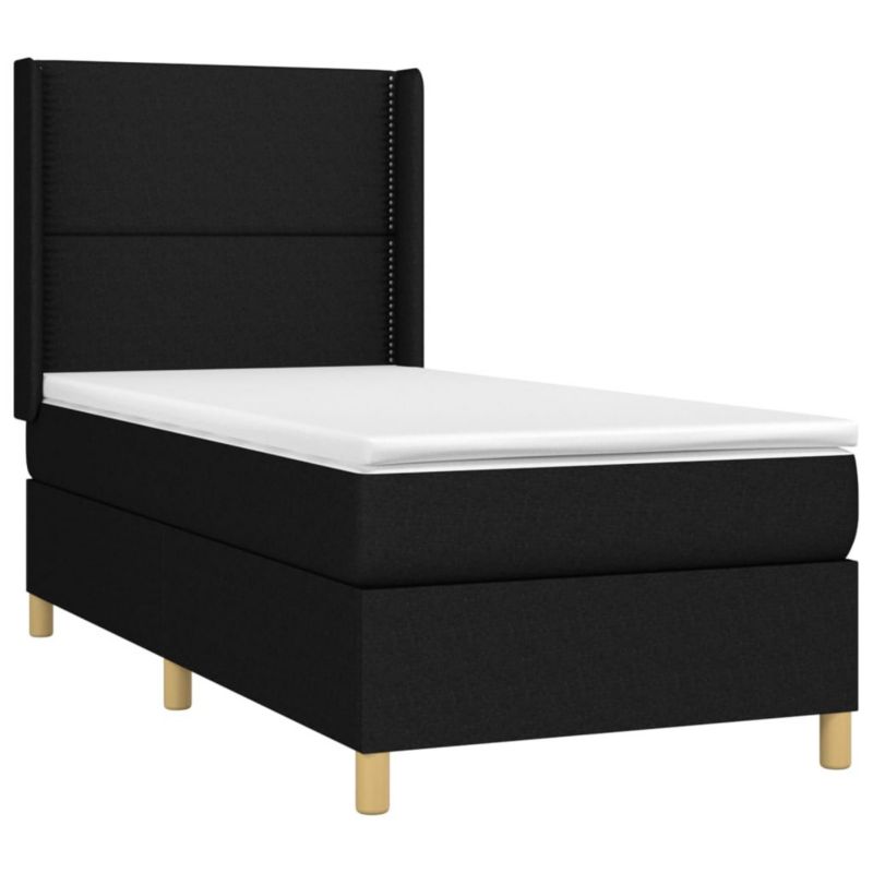 Łóżko kontynentalne WaszeMeble 80x200 cm czarne WM-3138751 1 szt.