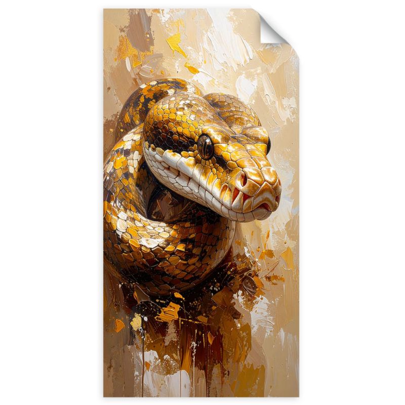 Naklejka na ścianę do pokoju młodzieżowego Feeby Głowa Wąż Gady Zwierzęta 80x160cm 1szt