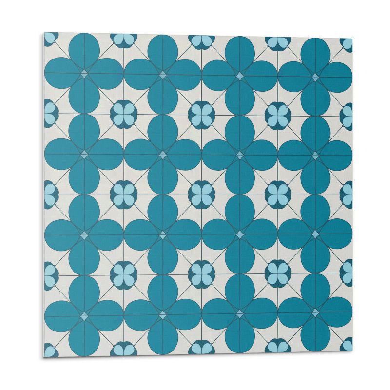 Kafelki samoprzylepne Wallfluent 20x20 cm Wzór kwiatów w nowoczesnej geometrii 20 szt.