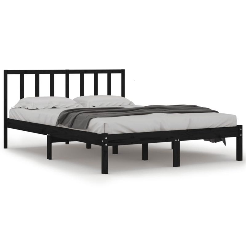 Łóżko drewniane WaszeMeble 150x200 cm czarna WM-3105080 1 szt.