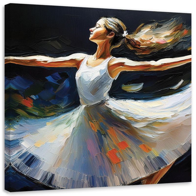 Obraz na płótnie Feeby Baletnica Kobieta Taniec 30x30cm 1szt