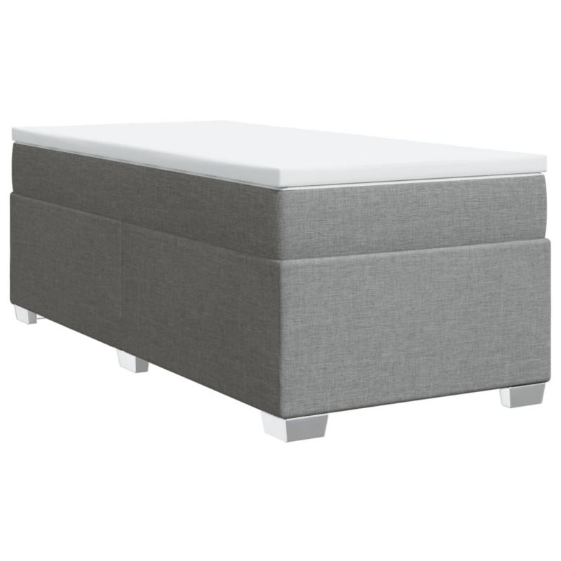 Łóżko kontynentalne WaszeMeble 80x200 cm jasnoszare WM-3285088 1 szt.