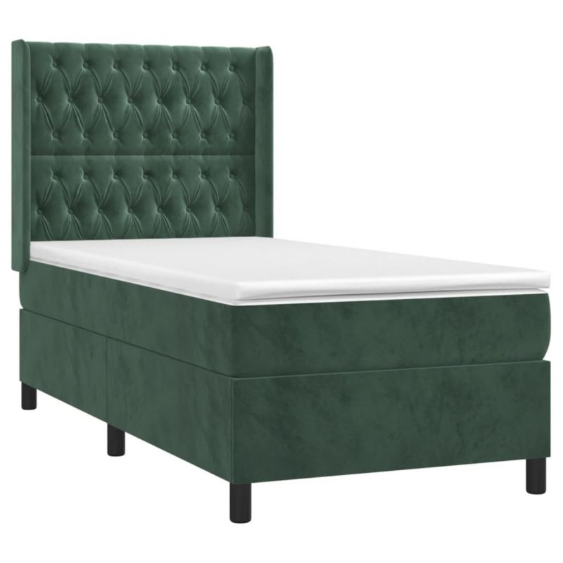 Łóżko kontynentalne WaszeMeble 90x200 cm zielony WM-3139724 1 szt.