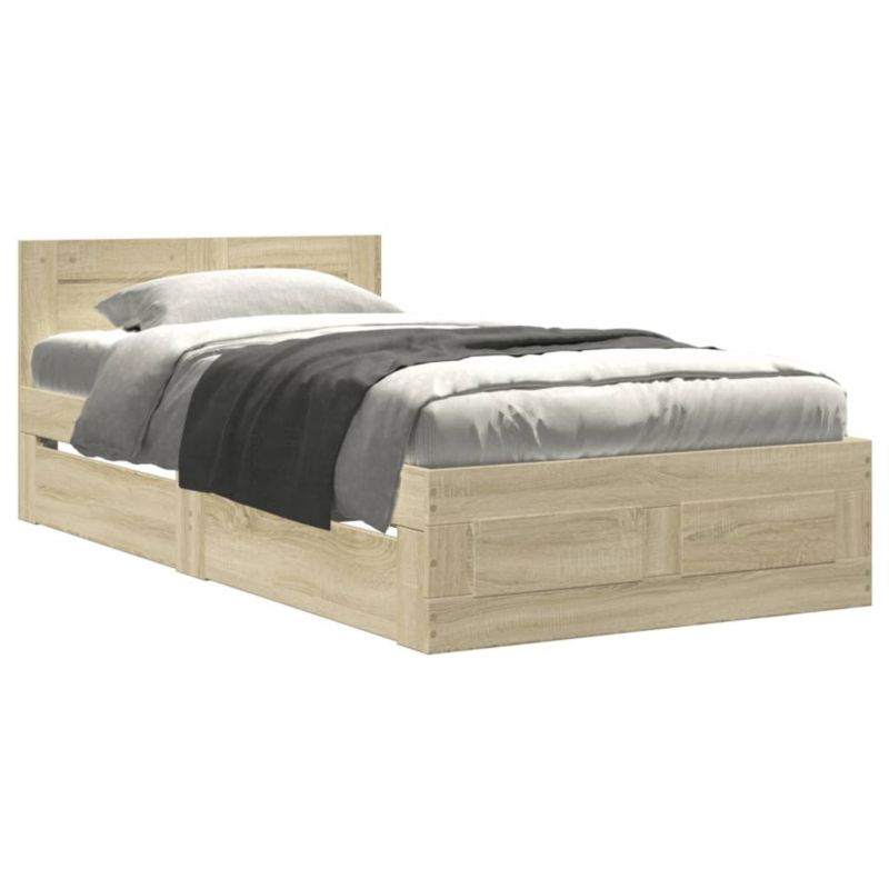 Łóżko drewniane WaszeMeble 90x190 cm brązowe WM-3295613 1 szt.