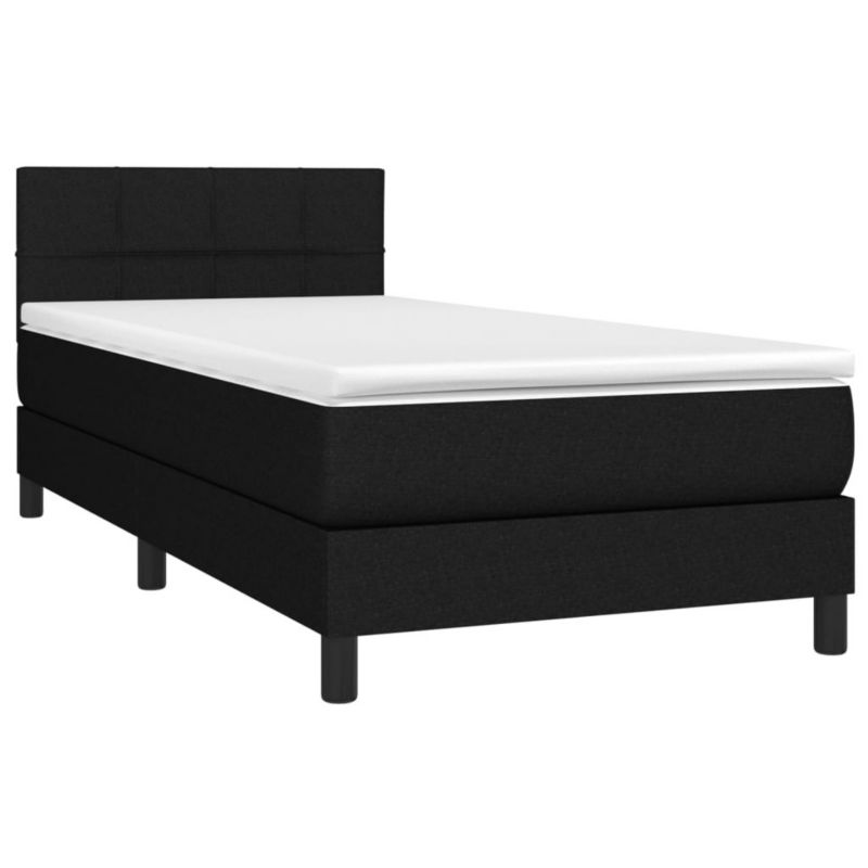 Łóżko kontynentalne WaszeMeble 90x190 cm czarne WM-3133119 1 szt.
