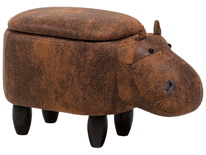 Stołek Hippo Brązowy Ekoskóra 1 szt.