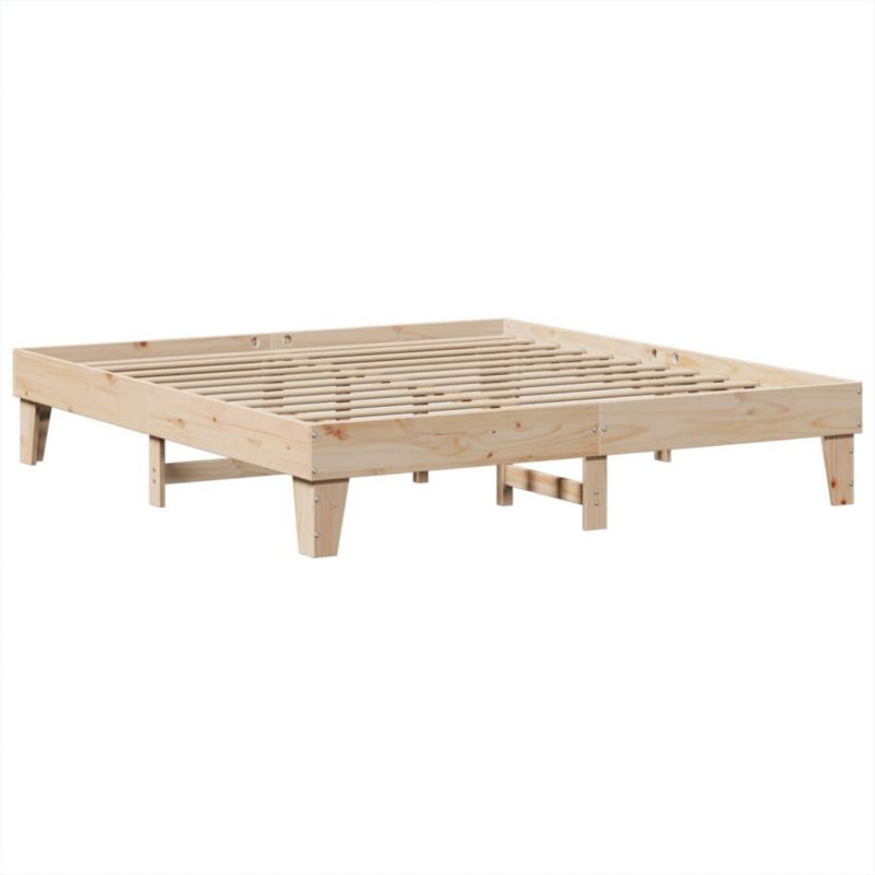 Łóżko drewniane WaszeMeble 200x200 cm brązowe WM-855343 1 szt.