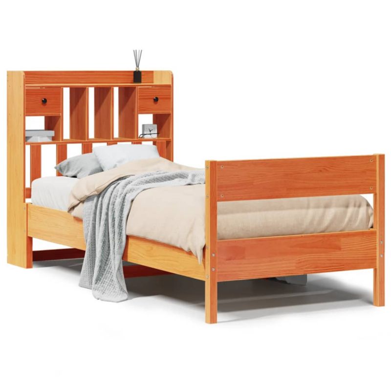 Łóżko drewniane WaszeMeble 75x190 cm brąz WM-3323052 1 szt.