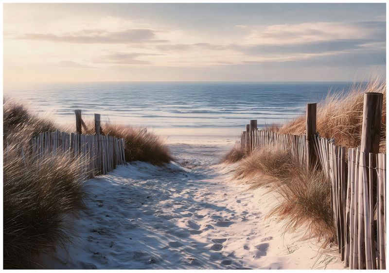 Fototapeta WALLARENA Do Sypialni Salonu Na Flizelinie Plaża Morze Natura 300x210 cm Tapeta Ścienna 1 szt.