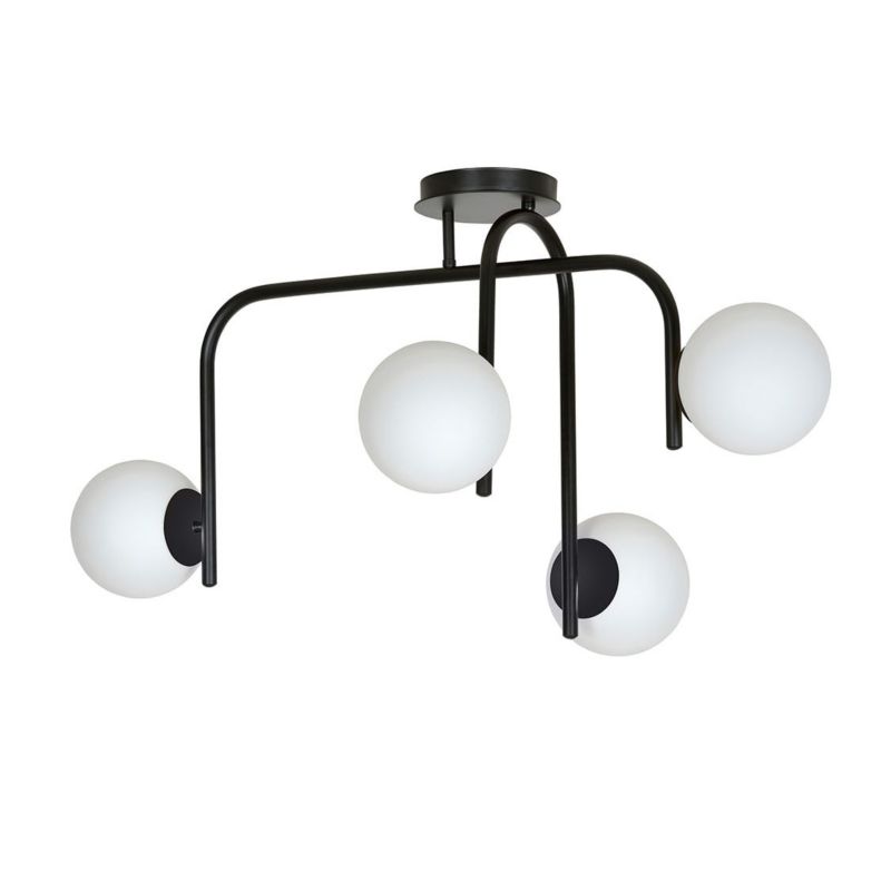Lampa sufitowa Emibig Kalf czarno-biała 4 kule 4xE14 x 40W 1 szt.
