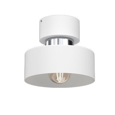 Lampa sufitowa wisząca Luminex Marti biały mat-chromowana wym: 18 x 20,5 x 20,5 cm 1xE27 x 15W 1 szt.