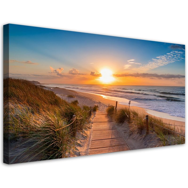 Obraz na płótnie Feeby Zachód Słońca na plaży Pejzaż 120x60cm 1szt