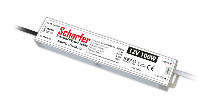 Zasilacz hermetyczny SCHARFER 100W 12V IP67 8.33A uniwersalny SCH-100-12 1 szt.