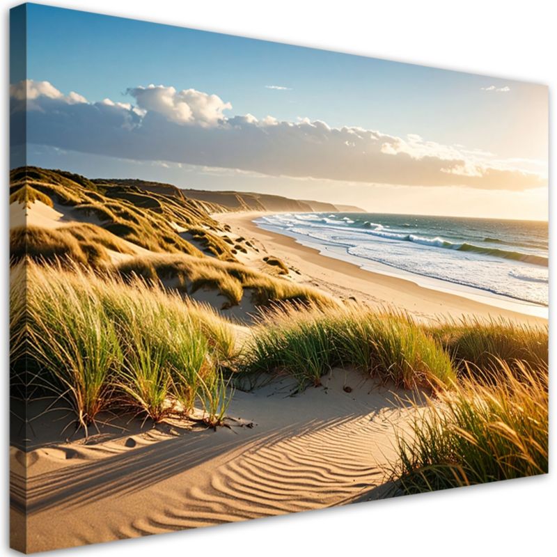 Obraz do salonu sypialni jadalni Feeby Plaża Morze Wydmy Pejzaż 100x70cm 1szt