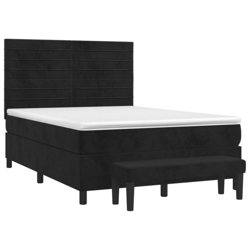 Łóżko kontynentalne WaszeMeble 140x190 cm czarne WM-3137901 1 szt.