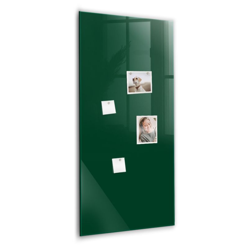 Szklana tablica magnetyczna Wallfluent 60x120 cm Kolor butelkowa zieleń Biały marker 1 szt.