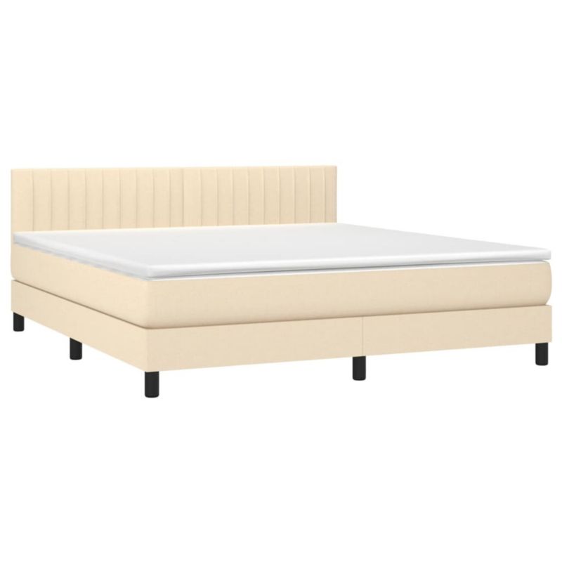 Łóżko kontynentalne WaszeMeble 160x200 cm kremowe WM-3133330 1 szt.