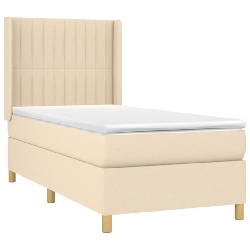 Łóżko kontynentalne WaszeMeble 90x200 cm kremowe WM-3139010 1 szt.