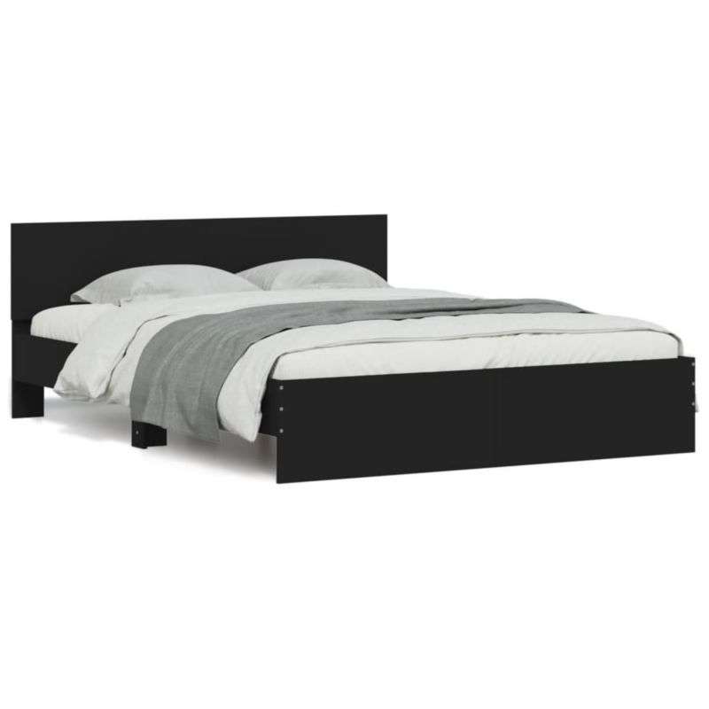 Łóżko drewniane WaszeMeble 150x200 cm czarna WM-3207477 1 szt.