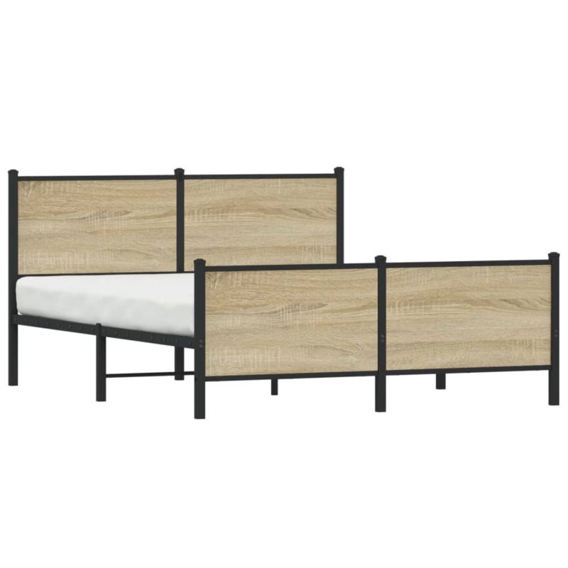 Łóżko metalowe WaszeMeble 150x200 cm dąb sonoma WM-3301362 1 szt.